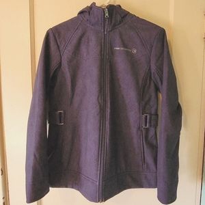 Free Country Purple Fleece Lined Windbreaker Jacket Size Medium